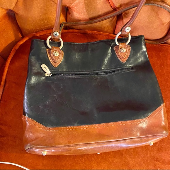 Valentina Bags Vintage Valentina Italian Leather Twotone Handbag